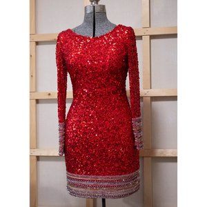 New w/o Tags Scala Beaded Sequin Cocktail Dress Size 8